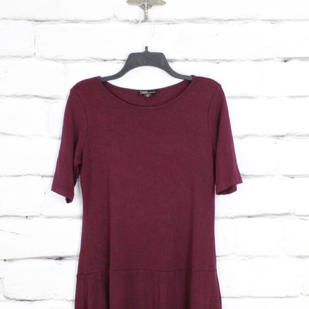 Dalia Purple Viscose Light Comfy Dress Purple Sz L - Picture 5 of 8